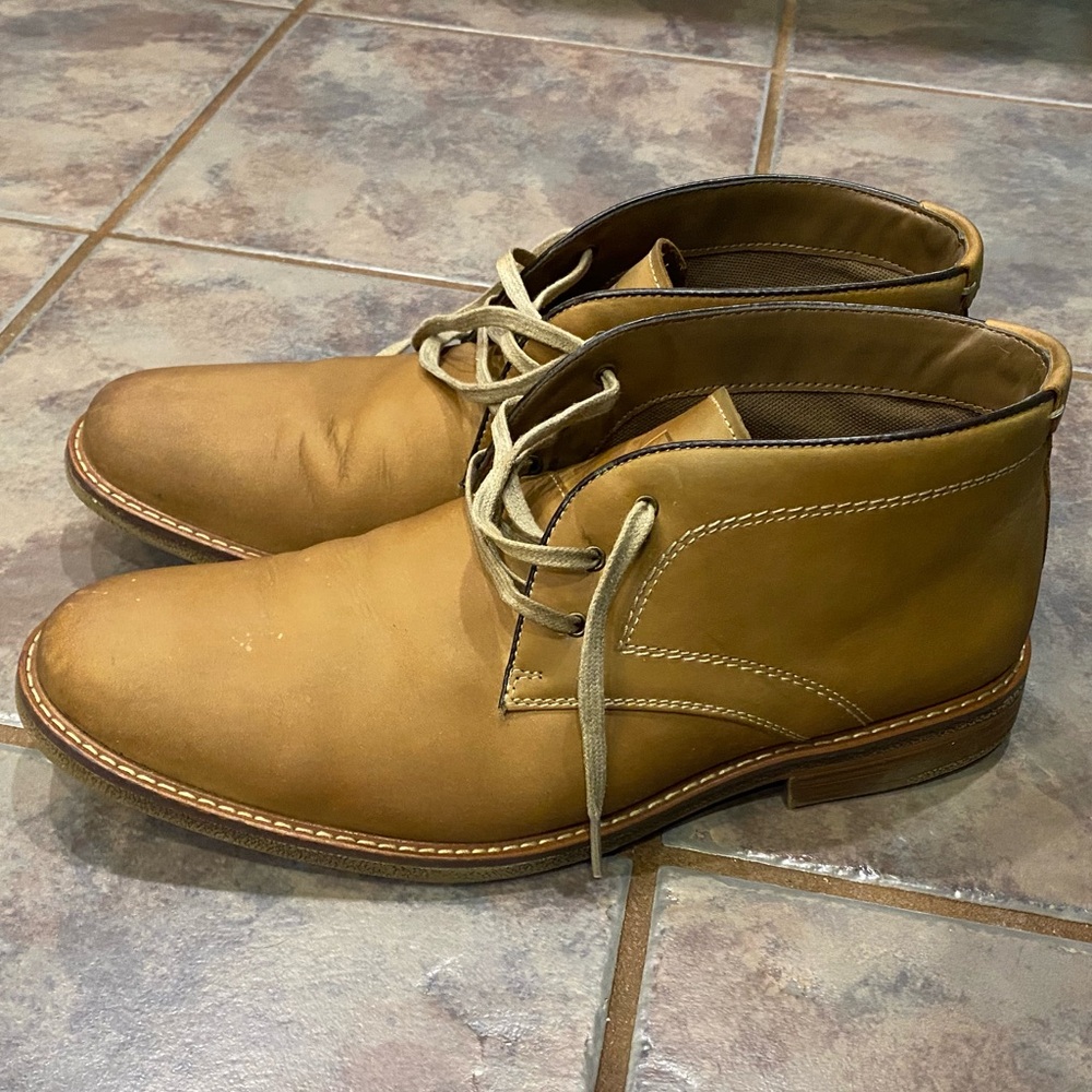 Johnston & Murphy Mens SZ 10.5 Tan Leather